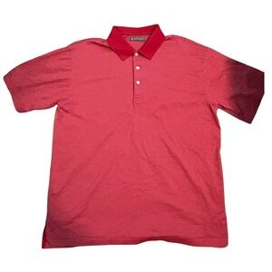 Daniel Cremieux Signature Collection Striped Red Golf‎ Polo Shirt